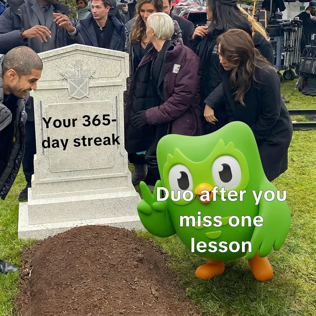 Example meme with a company mascot swapped into the punchline